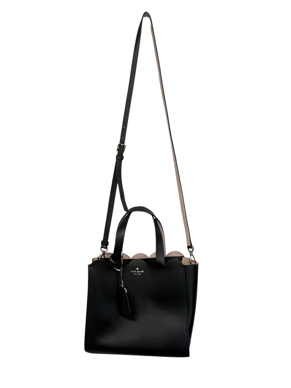 Kate Spade | Magnolia St Mini Mina Scallop Black Leather Crossbody